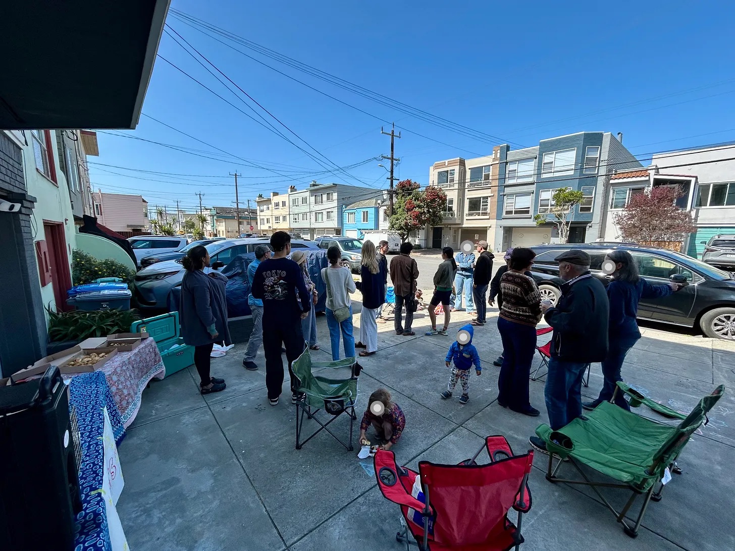Coffee and donuts gathering in the neighborhood