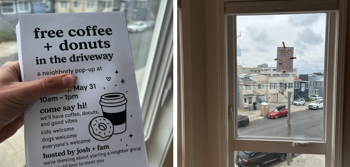 Coffee and donuts flyer invitation