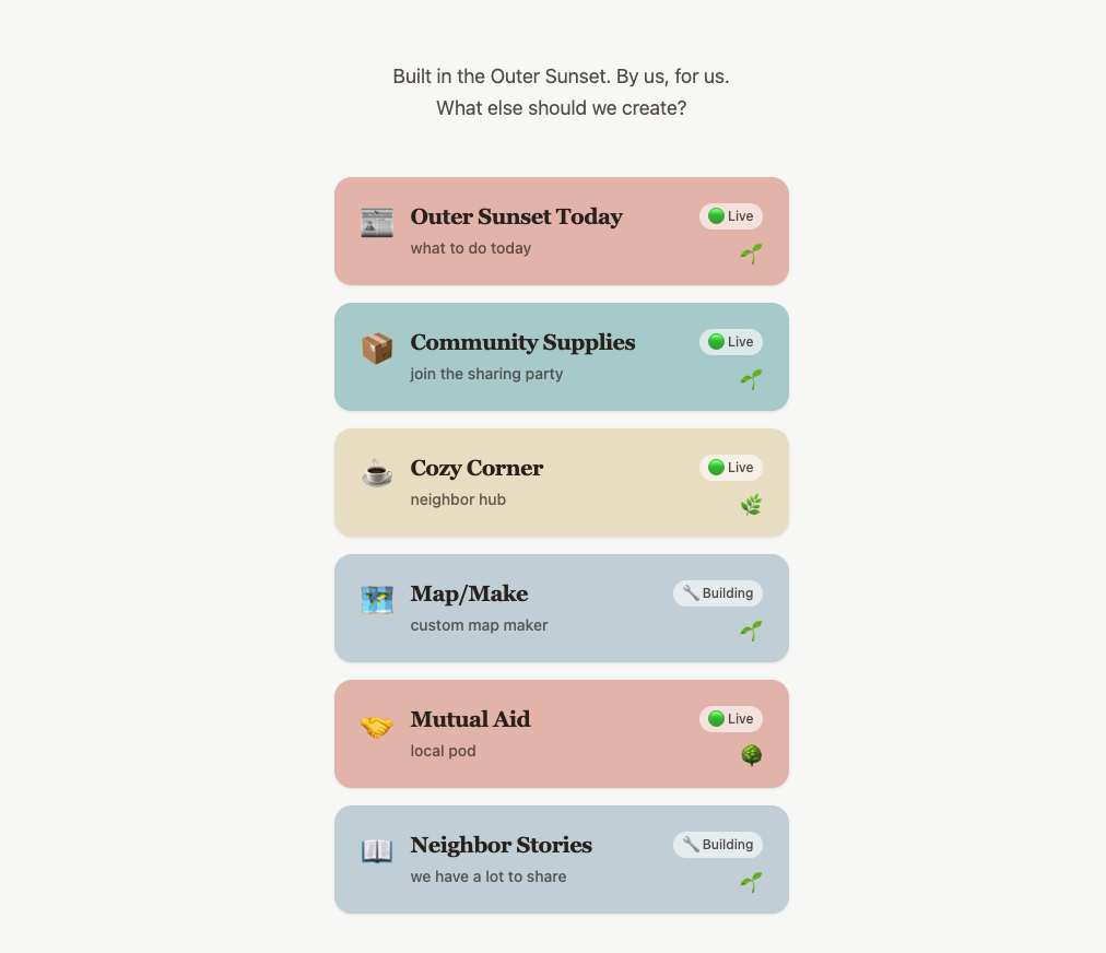 Community Apps Dashboard